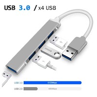 Adaptador Hub USB 4 puertos en 1 Multipuertos USB 3.0